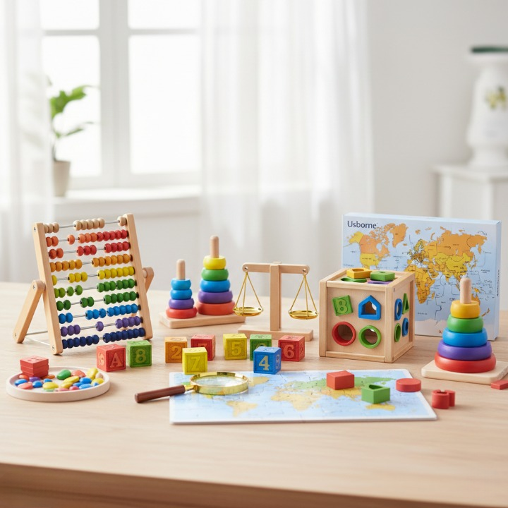 Jocuri din lemn Montessori