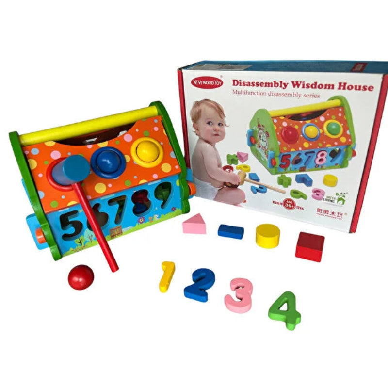 Casa Formelor si a Numerelor – Joc Educational si Interactiv din Lemn pentru Copii