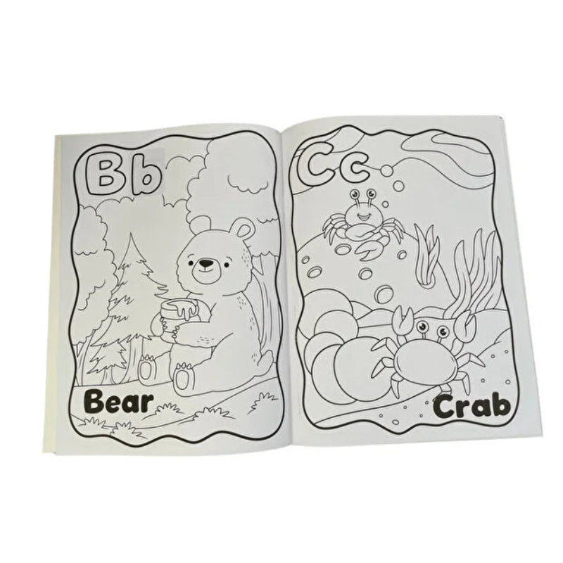 Carte de colorat cu 12 creioane cerate – Litere