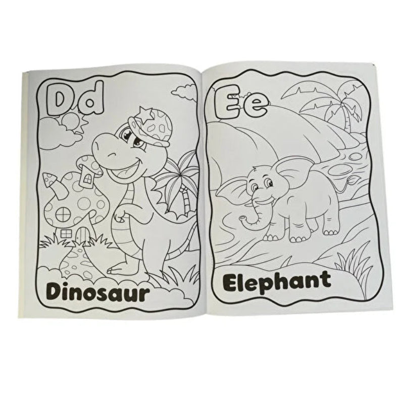 Carte de colorat cu 12 creioane cerate – Litere