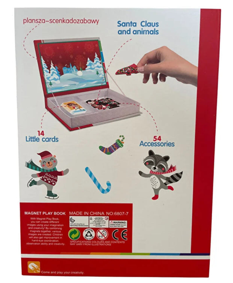 Carte de Crăciun magnetică pentru copii – Puzzle cu 54 de magneți
