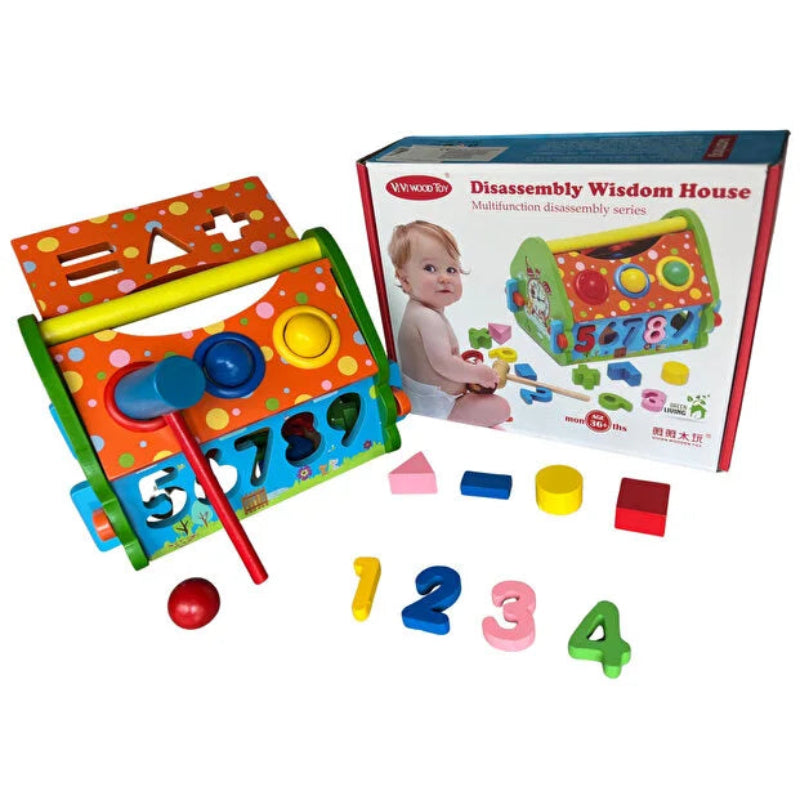 Casa Formelor si a Numerelor – Joc Educational si Interactiv din Lemn pentru Copii