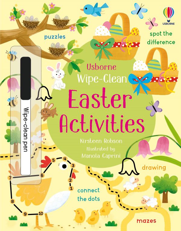 Carte Scrie si sterge Activitati de Paste, Wipe-Clean Easter Activities, Usborne, +3 ani