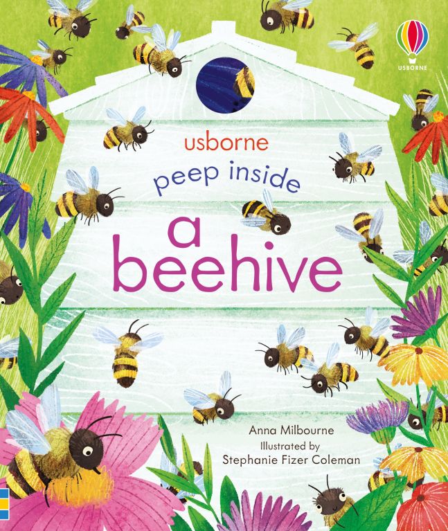 Carte cu clapete Peep Inside a Beehive, Usborne, +3 ani