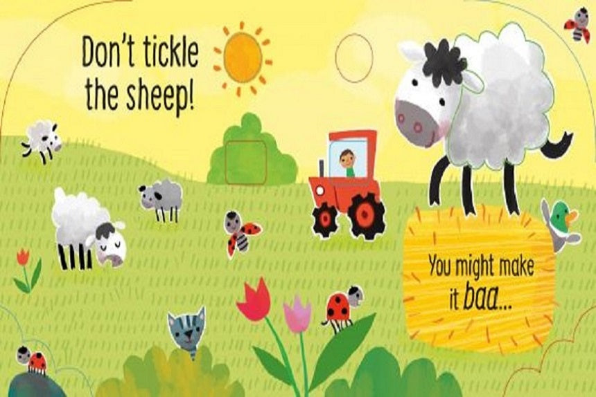 Carte senzoriala cu sunete Nu gadila porcul!, Touchy-feely Don't Tickle the Pig, Usborne, +6luni