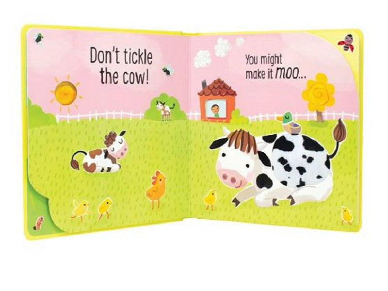 Carte senzoriala cu sunete Nu gadila porcul!, Touchy-feely Don't Tickle the Pig, Usborne, +6luni