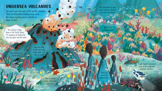 Priveste in interiorul vulcanilor si cutremurelor, Look Inside Volcanoes and Earthquakes, Usborne, +6 ani