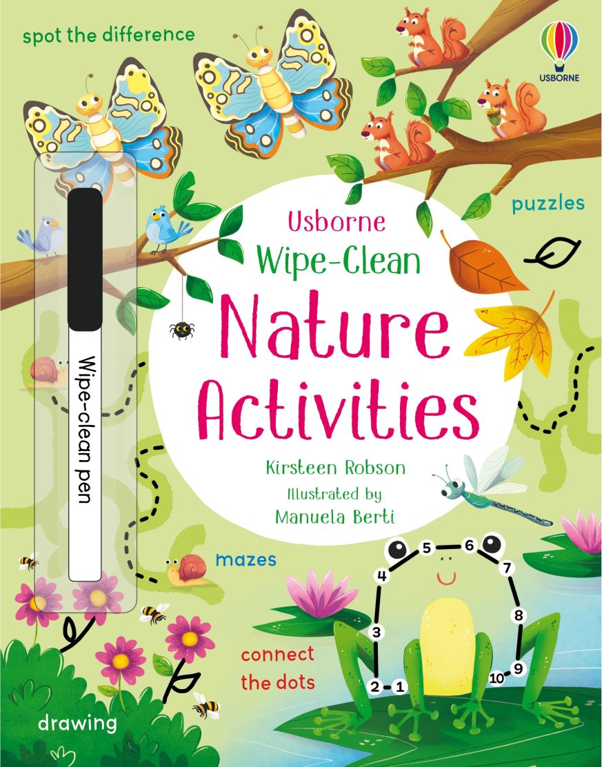 Carte Scrie si sterge Activitati in Natura, Wipe-Clean Nature Activities, Usborne, +3 ani