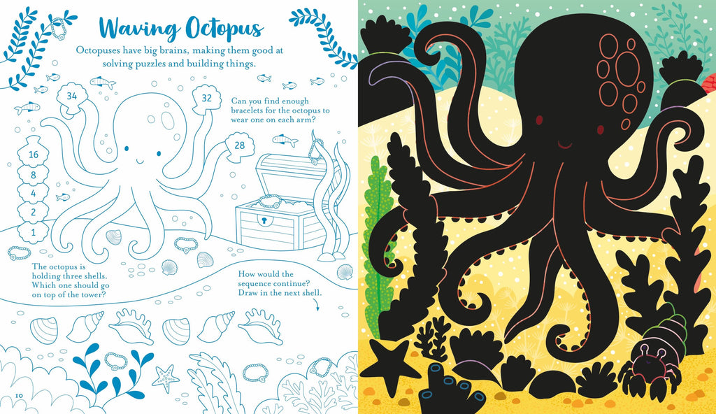 Carte de activitati Lumea Marina Scratch Activities Under the Sea, Usborne, +6 ani