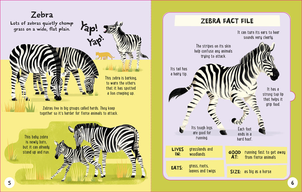 Carte interactiva de asamblat 3D, Animale, colectia Slot-together, Usborne, +4 ani
