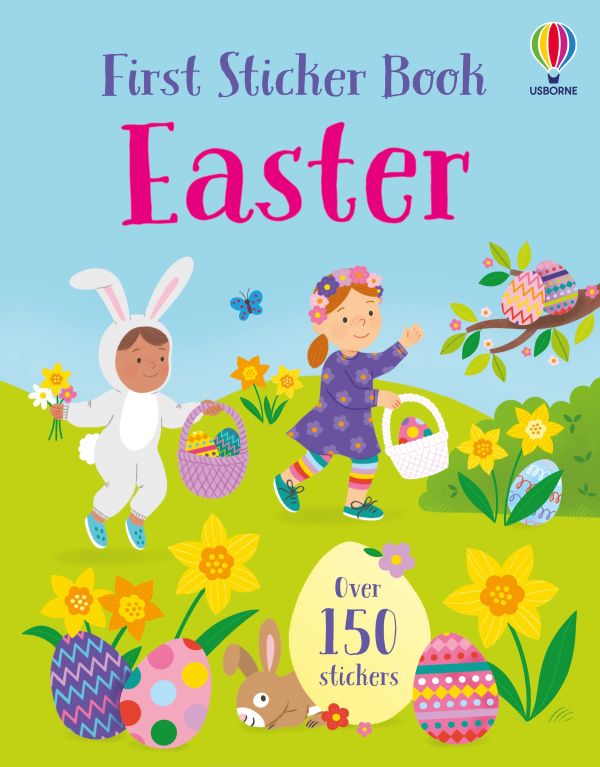 Carte cu peste 150 stickere de Paste, First Sticker Book Easter, Usborne, +3 ani