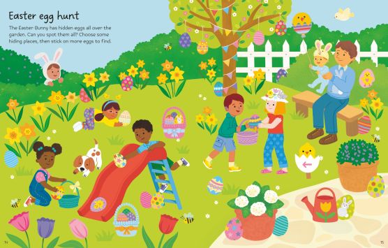 Carte cu peste 150 stickere de Paste, First Sticker Book Easter, Usborne, +3 ani