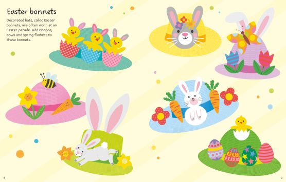 Carte cu peste 150 stickere de Paste, First Sticker Book Easter, Usborne, +3 ani