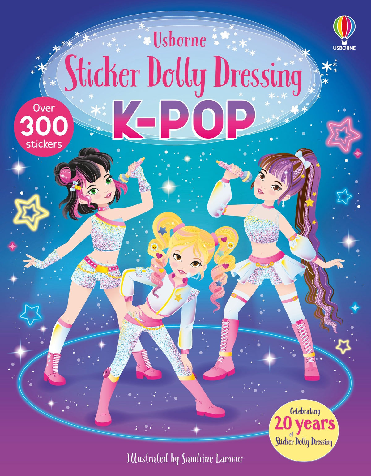 Carte cu stickere Sticker Dolly Dressing K-Pop, Usborne, +5 ani