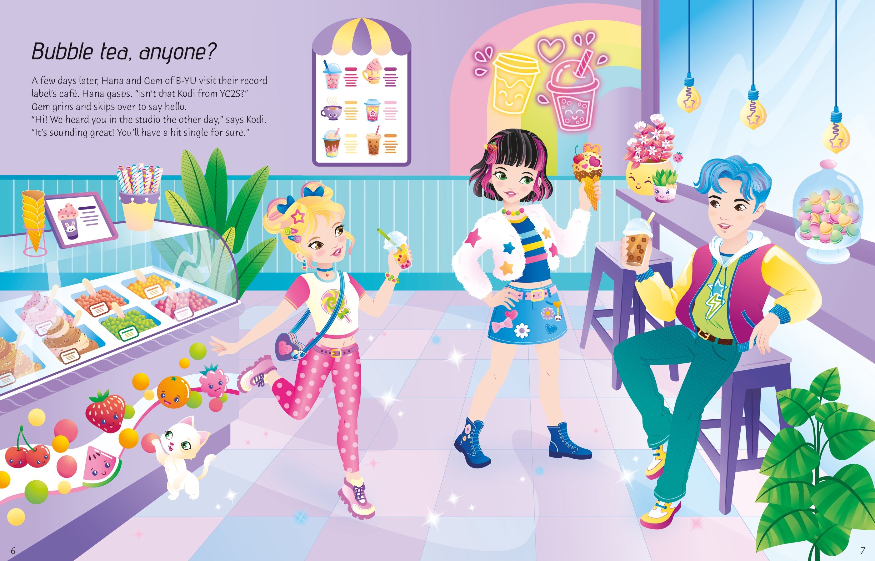 Carte cu stickere Sticker Dolly Dressing K-Pop, Usborne, +5 ani