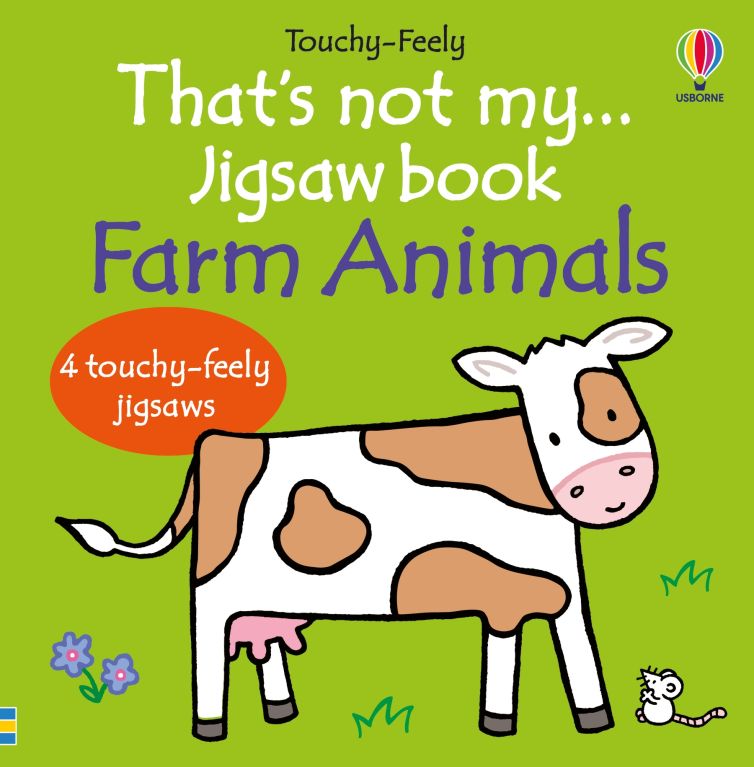 Carte senzoriala cu puzzle That's not my...jigsaw book Farm, Usborne, +2 ani