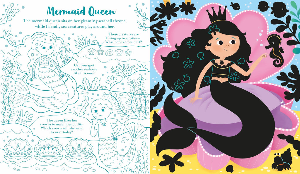Carte de activitati cu Sirene Scratch Activities Mermaids, Usborne, +6 ani