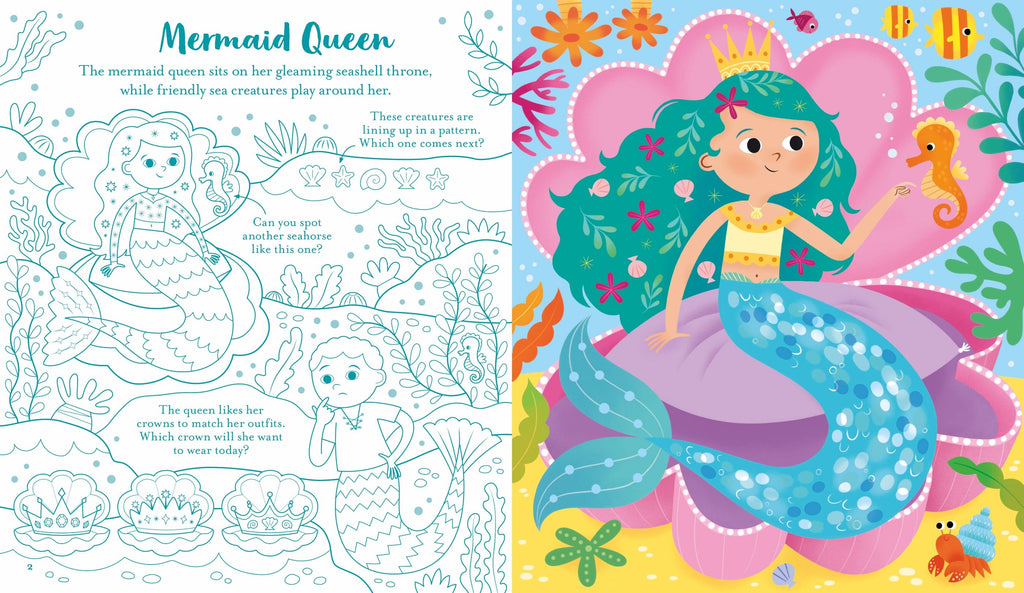 Carte de activitati cu Sirene Scratch Activities Mermaids, Usborne, +6 ani