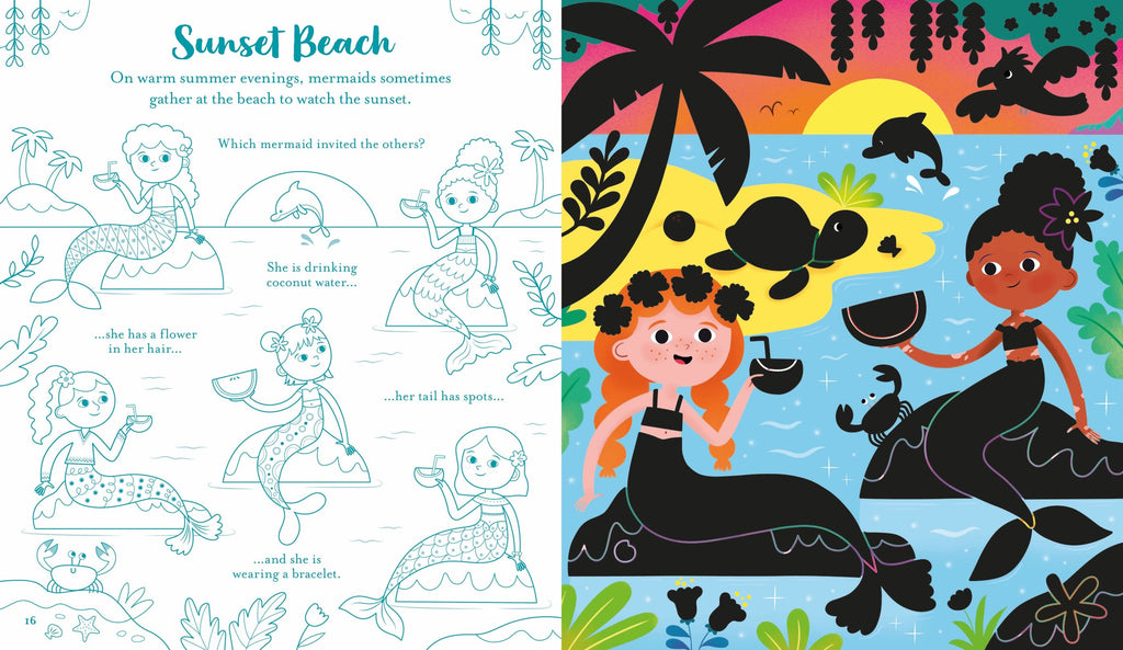 Carte de activitati cu Sirene Scratch Activities Mermaids, Usborne, +6 ani