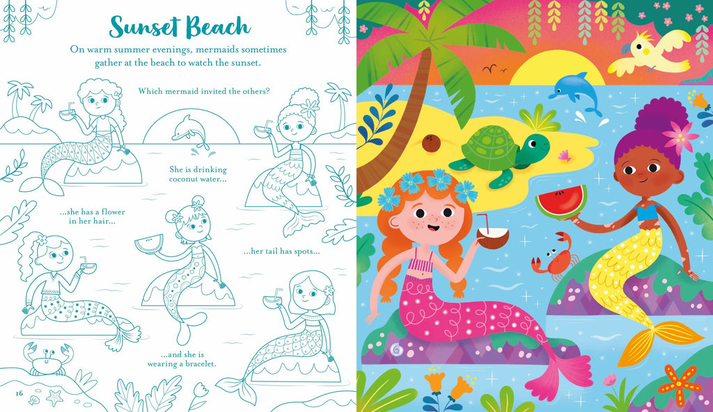 Carte de activitati cu Sirene Scratch Activities Mermaids, Usborne, +6 ani