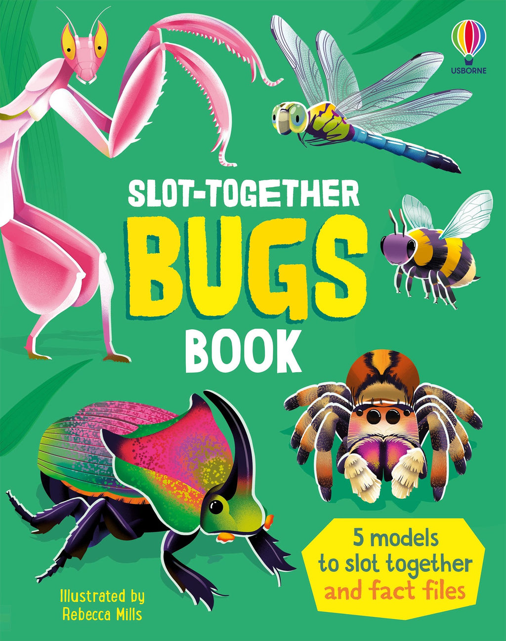 Carte interactiva de asamblat 3D, Insecte, colectia Slot-together, Usborne, +4 ani