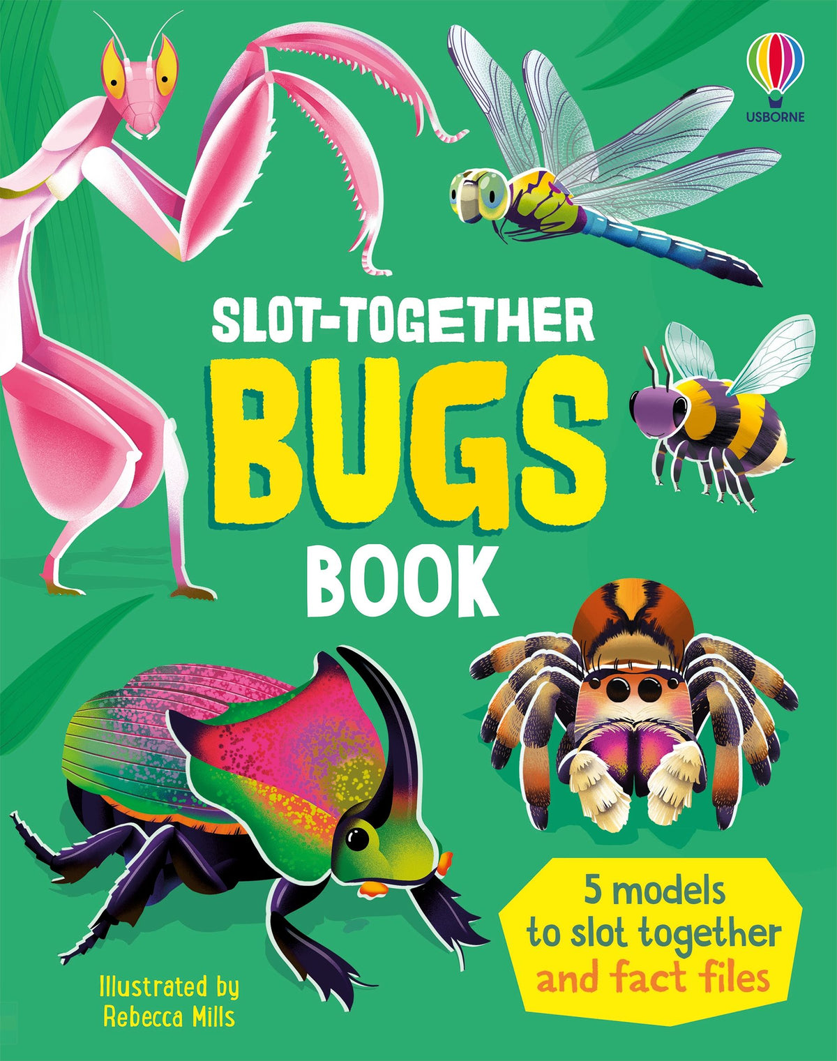 Carte interactiva de asamblat 3D, Insecte, colectia Slot-together, Usborne, +4 ani