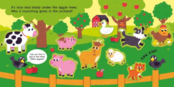 Carte interactiva cu magneti Farm Animals Magnet Book, Usborne, +3 ani