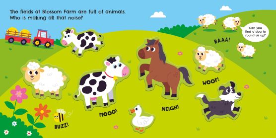 Carte interactiva cu magneti Farm Animals Magnet Book, Usborne, +3 ani