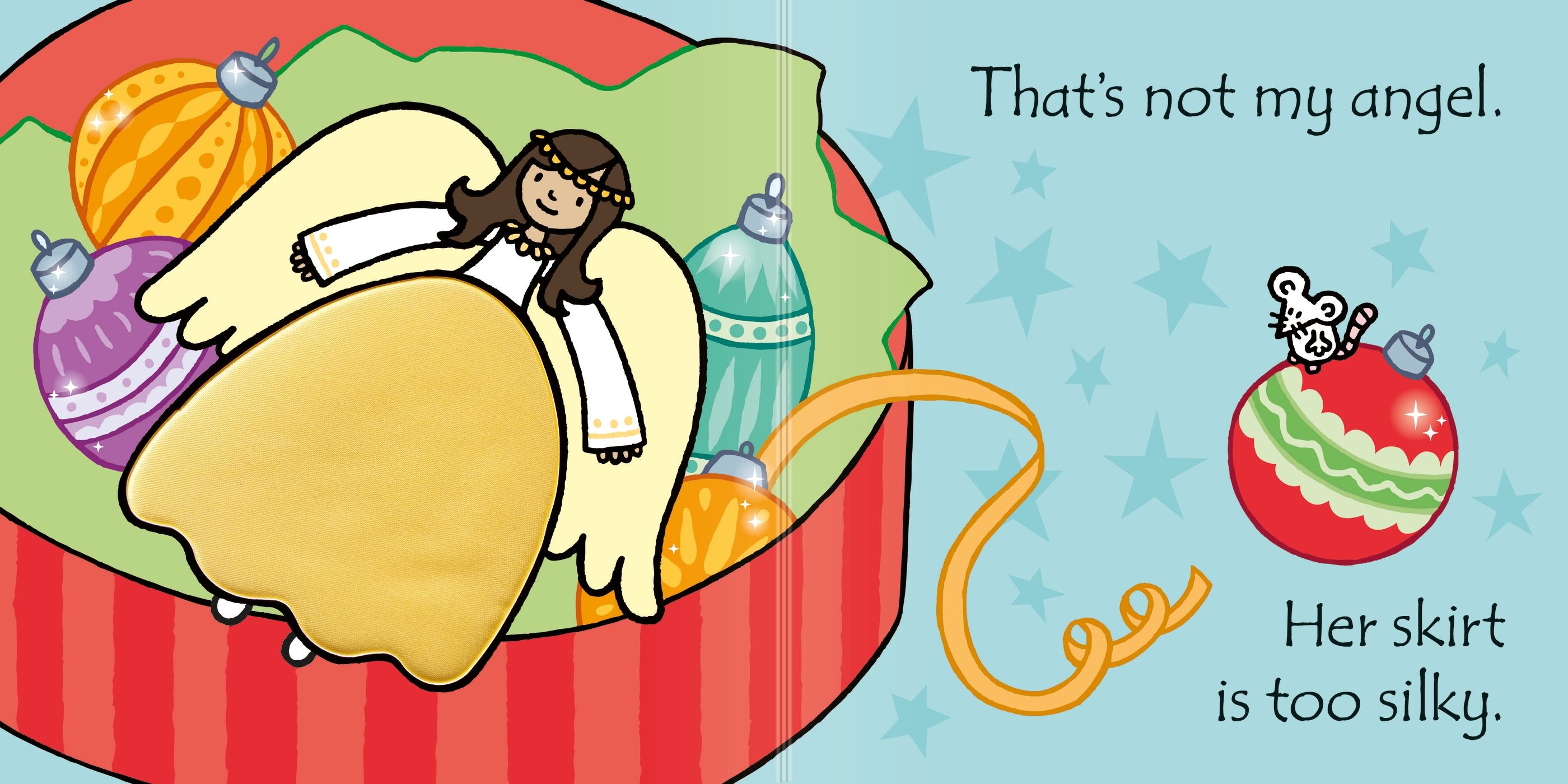 Carte senzoriala de Craciun Acela nu este ingerul meu..., Touchy-feely - That's not my angel…, Usborne, +3 luni