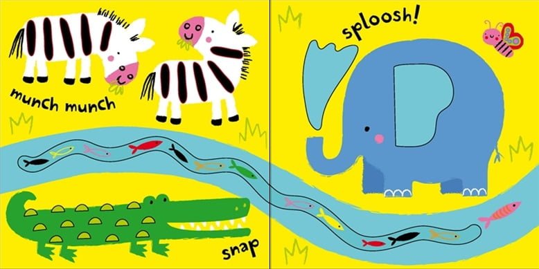Prima mea carte senzoriala Animale, Baby's Very First Touchy-Feely Animals Playbook, Usborne, +0 luni