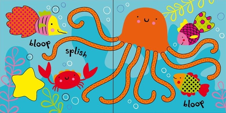 Prima mea carte senzoriala Animale, Baby's Very First Touchy-Feely Animals Playbook, Usborne, +0 luni