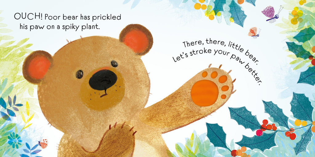 Carte senzoriala There There Little Bear, Touchy-feely, Usborne, +6 luni