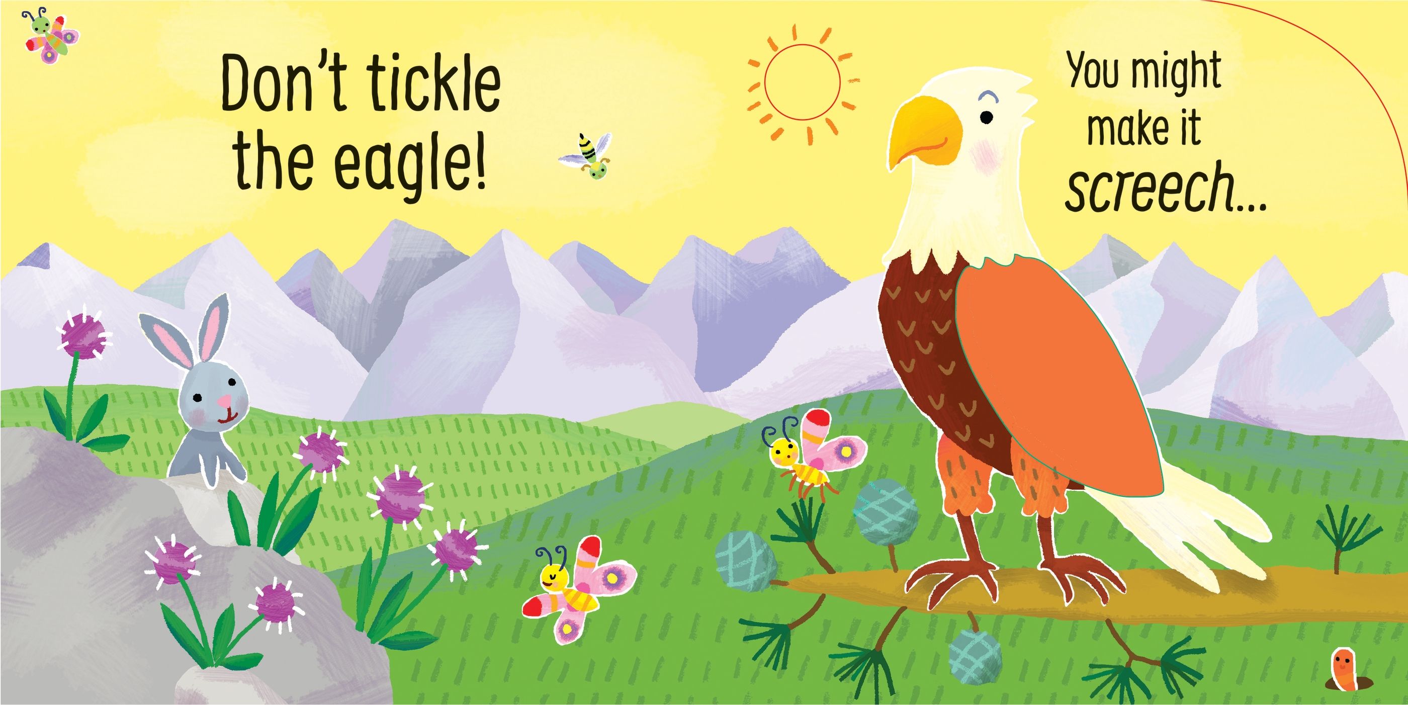 Carte senzoriala cu sunete "Don't Tickle the Bear", Usborne, +6 luni