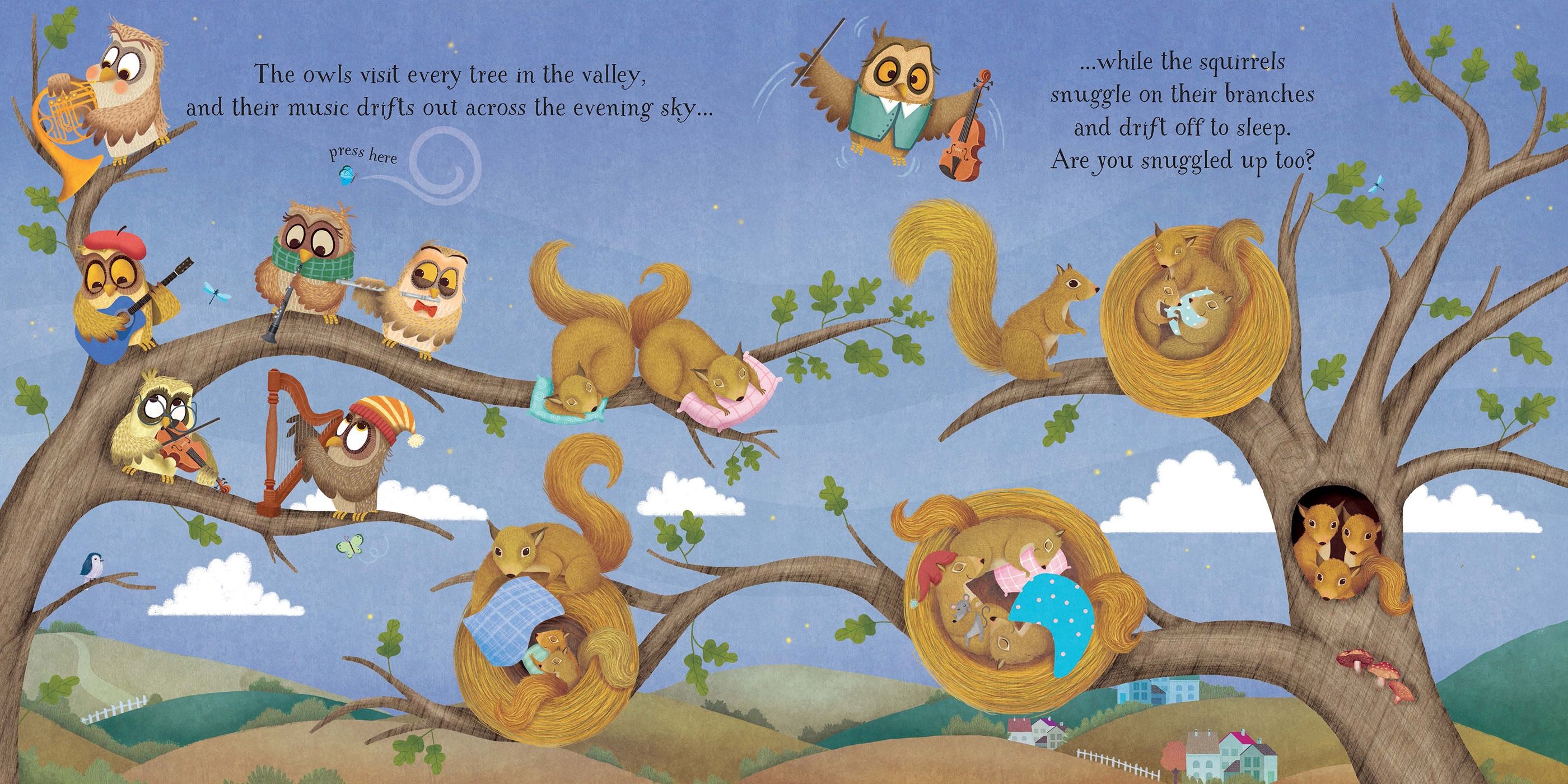 Cartea muzicala pentru somnul bebelusului Baby's Bedtime Music Book, Usborne, +0 luni