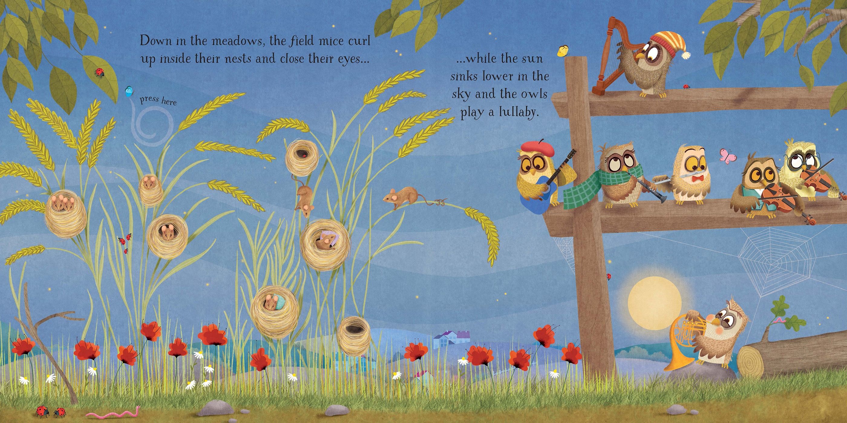 Cartea muzicala pentru somnul bebelusului Baby's Bedtime Music Book, Usborne, +0 luni