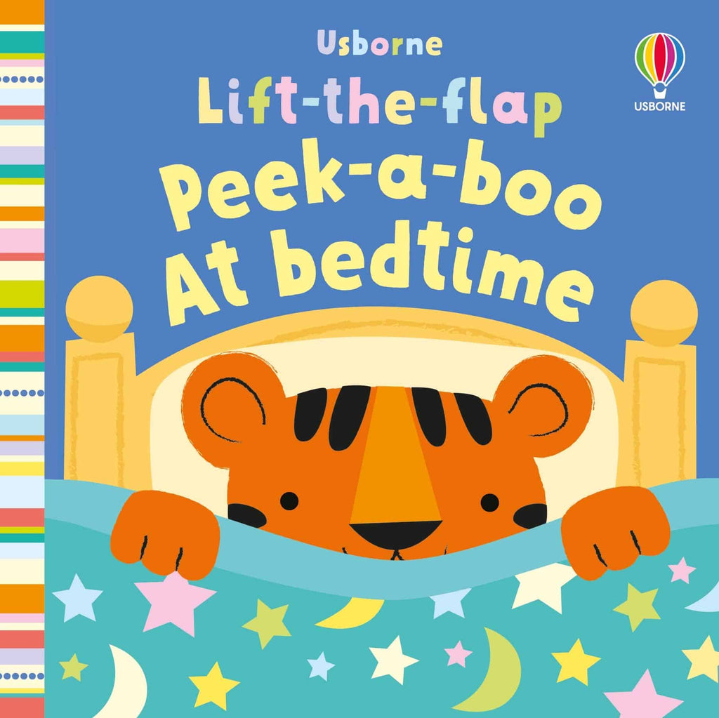 Carte cu clapete pentru copii - "Lift-the-flap Peek-a-boo At Bedtime", Usborne, +3 ani