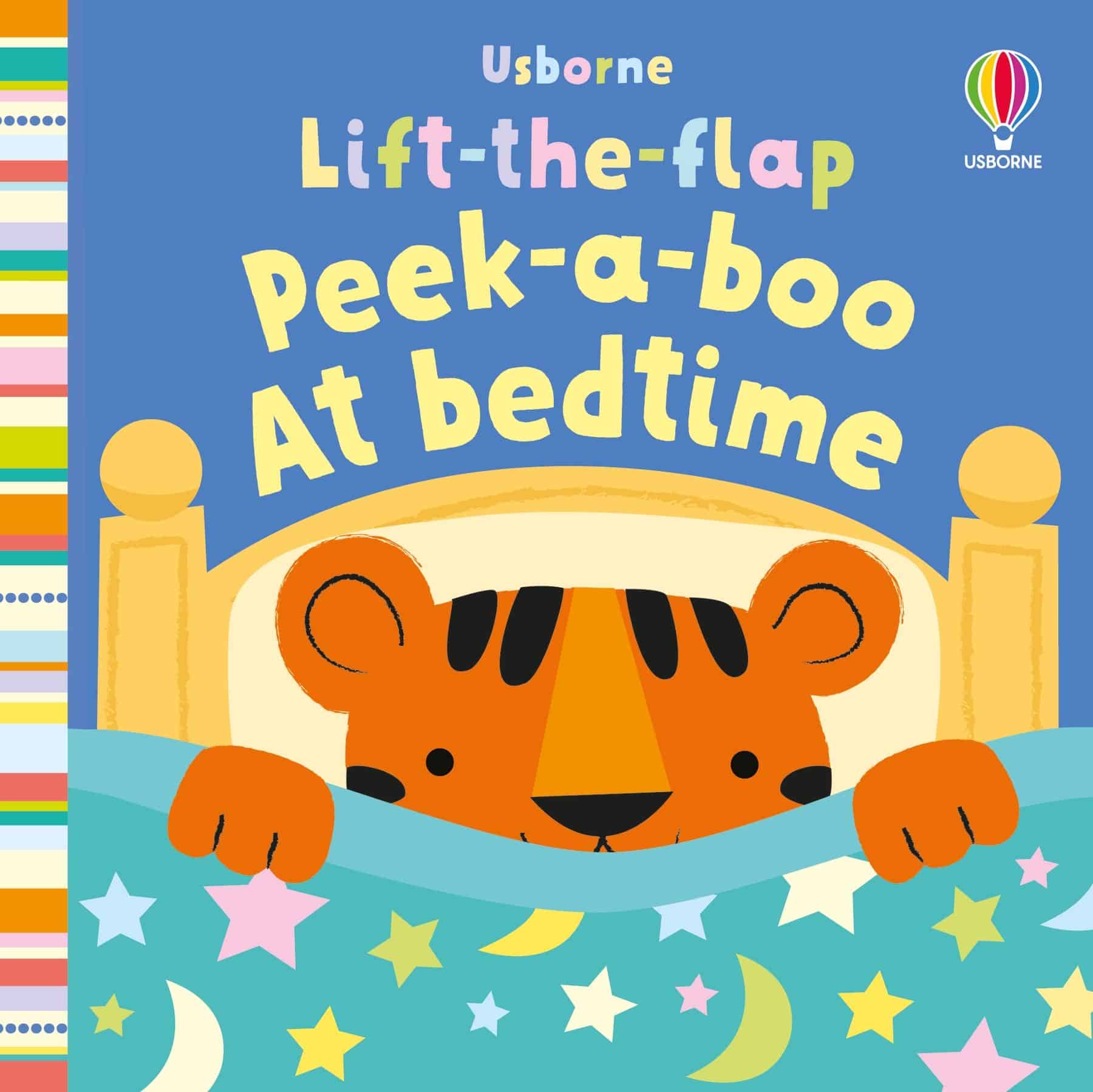 Carte cu clapete pentru copii - "Lift-the-flap Peek-a-boo At Bedtime", Usborne, +3 ani