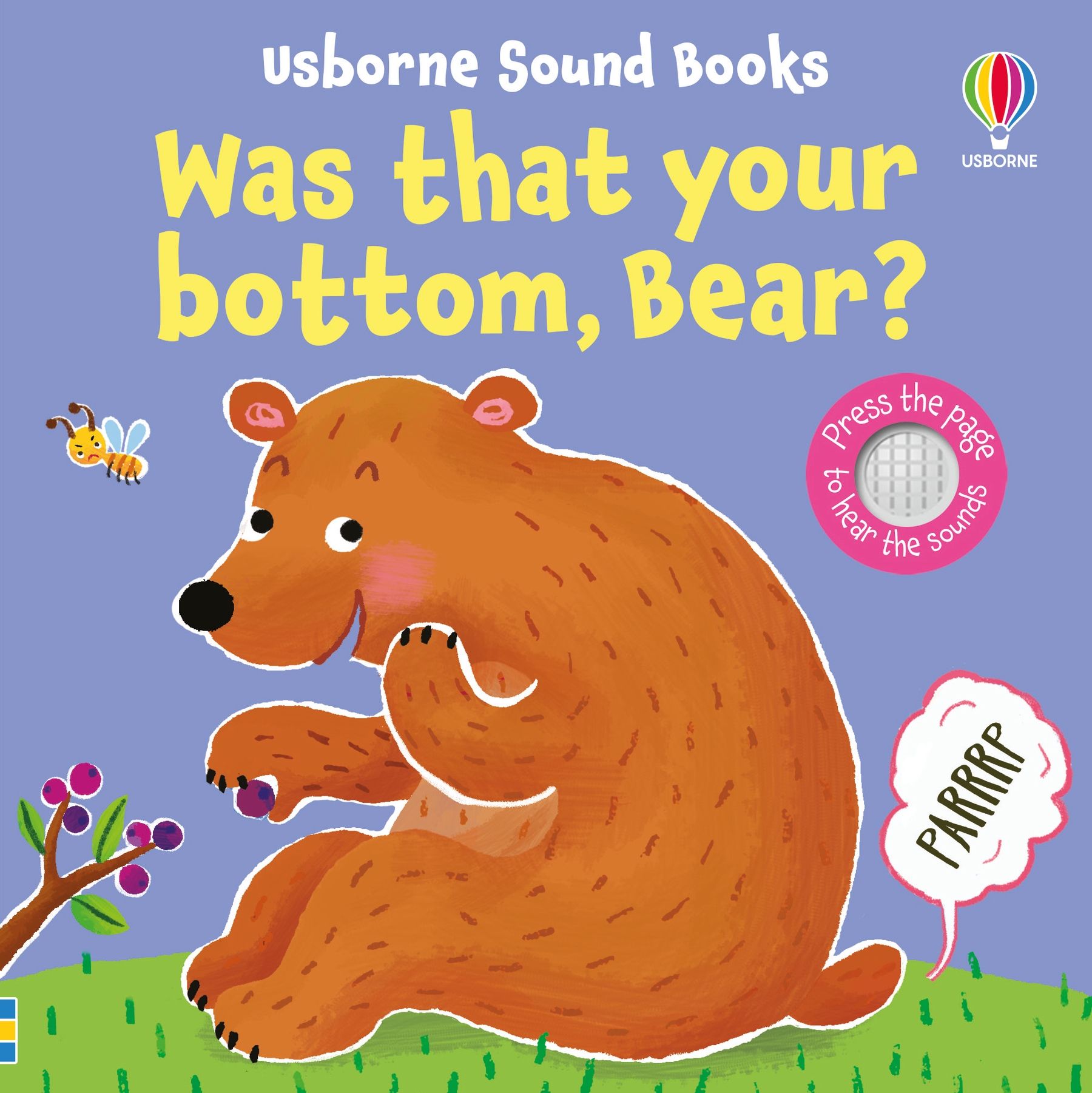 Carte cu sunete, Was That Your Bottom, Bear?, Usborne, +12 luni