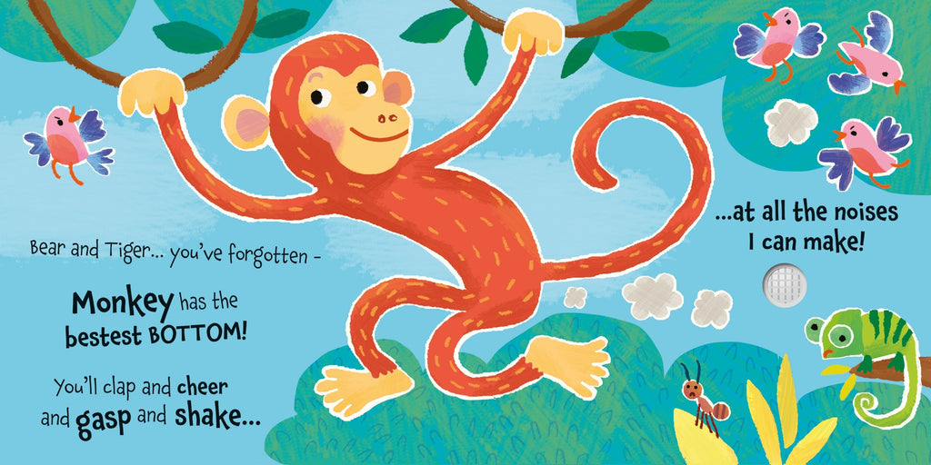 Carte cu sunete, Was That Your Bottom, Bear?, Usborne, +12 luni