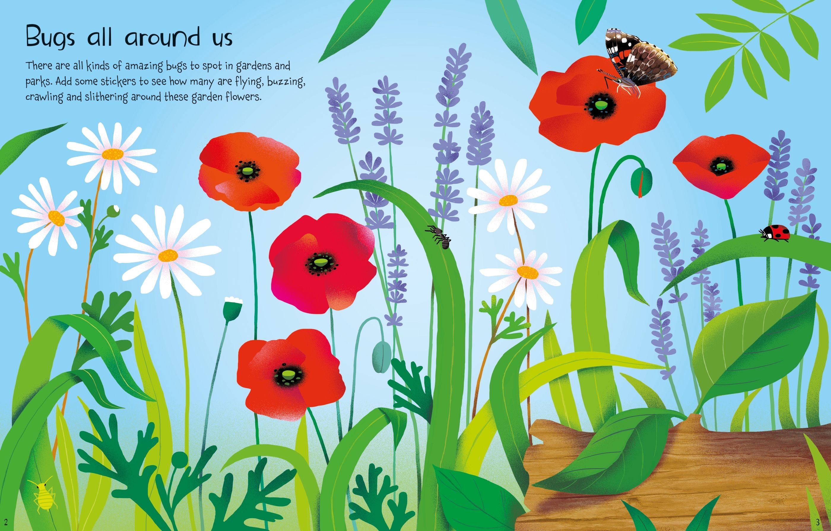Carte interactiva cu peste 170 stickere Insecte, First Sticker Book: Bugs, Usborne, +3 ani