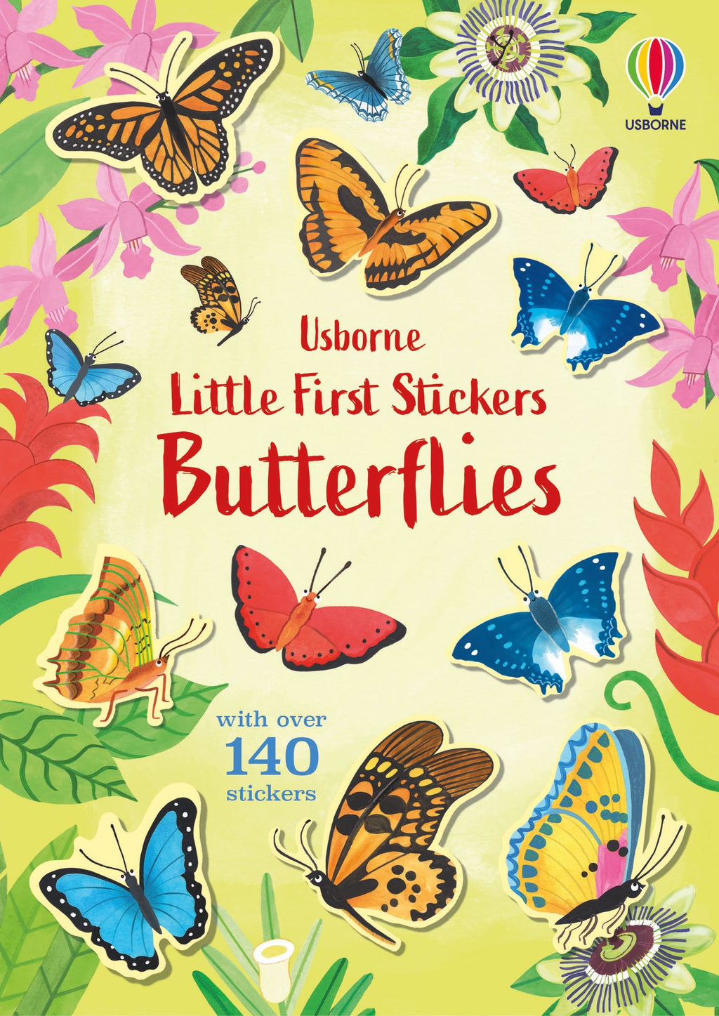 Carte cu stickere Little First Stickers Butterflies, Usborne, +3 ani