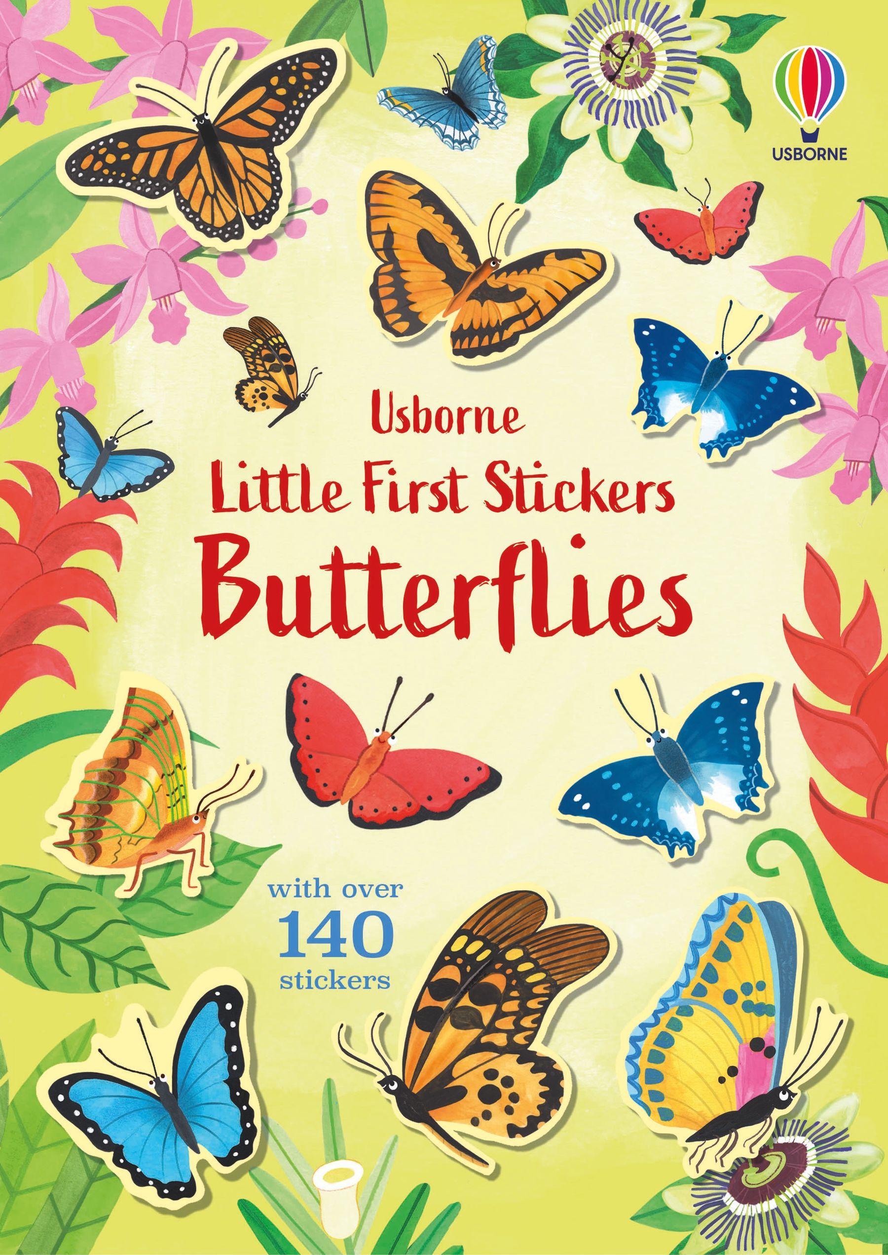 Carte cu stickere Little First Stickers Butterflies, Usborne, +3 ani