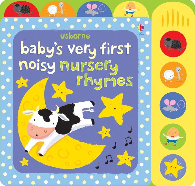 Carte cu sunete Baby's Very First Noisy Nursery Rhymes, Usborne, +12 luni