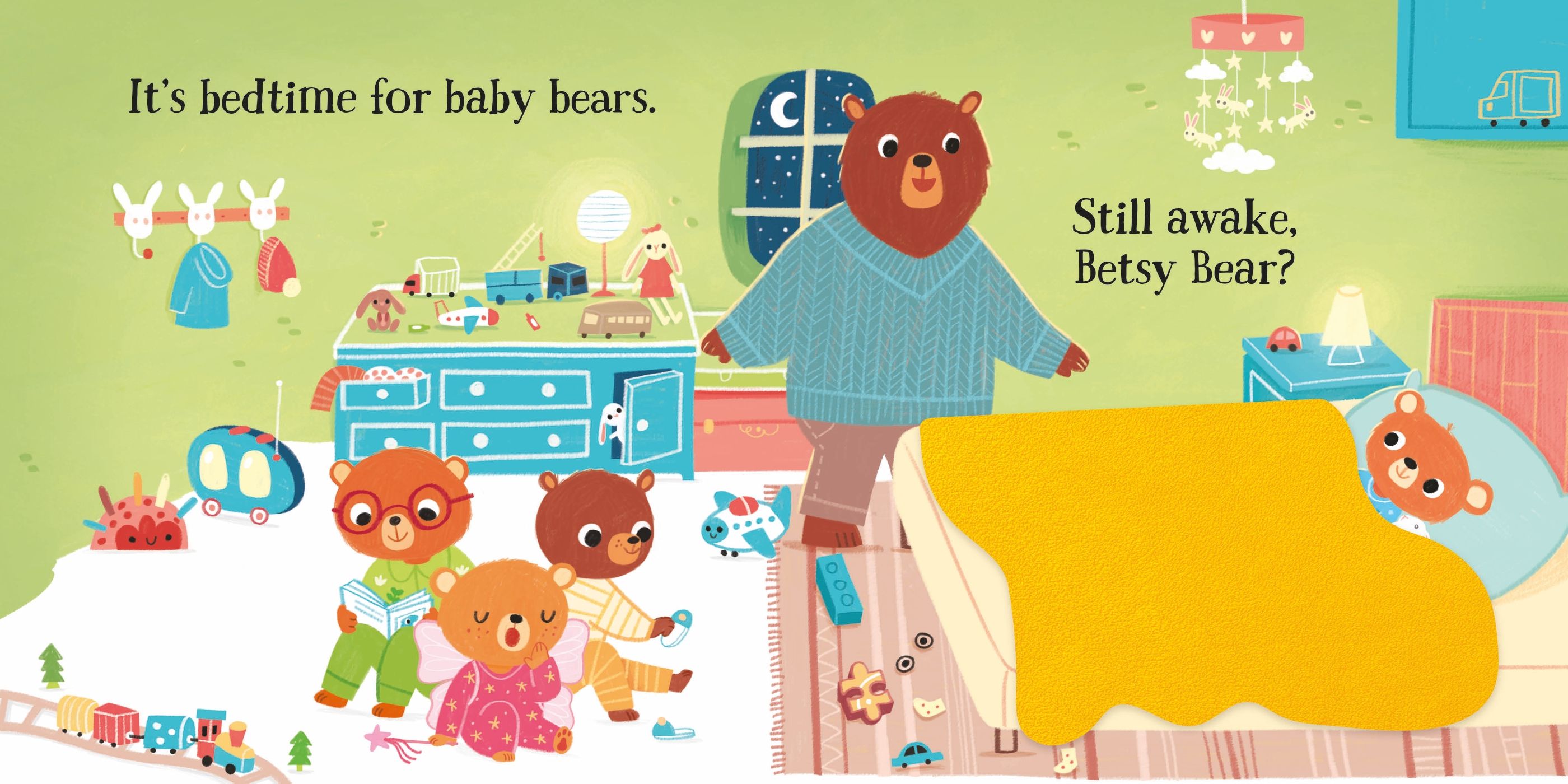 Carte senzoriala Bedtime for Baby Bears, Usborne, +6 luni