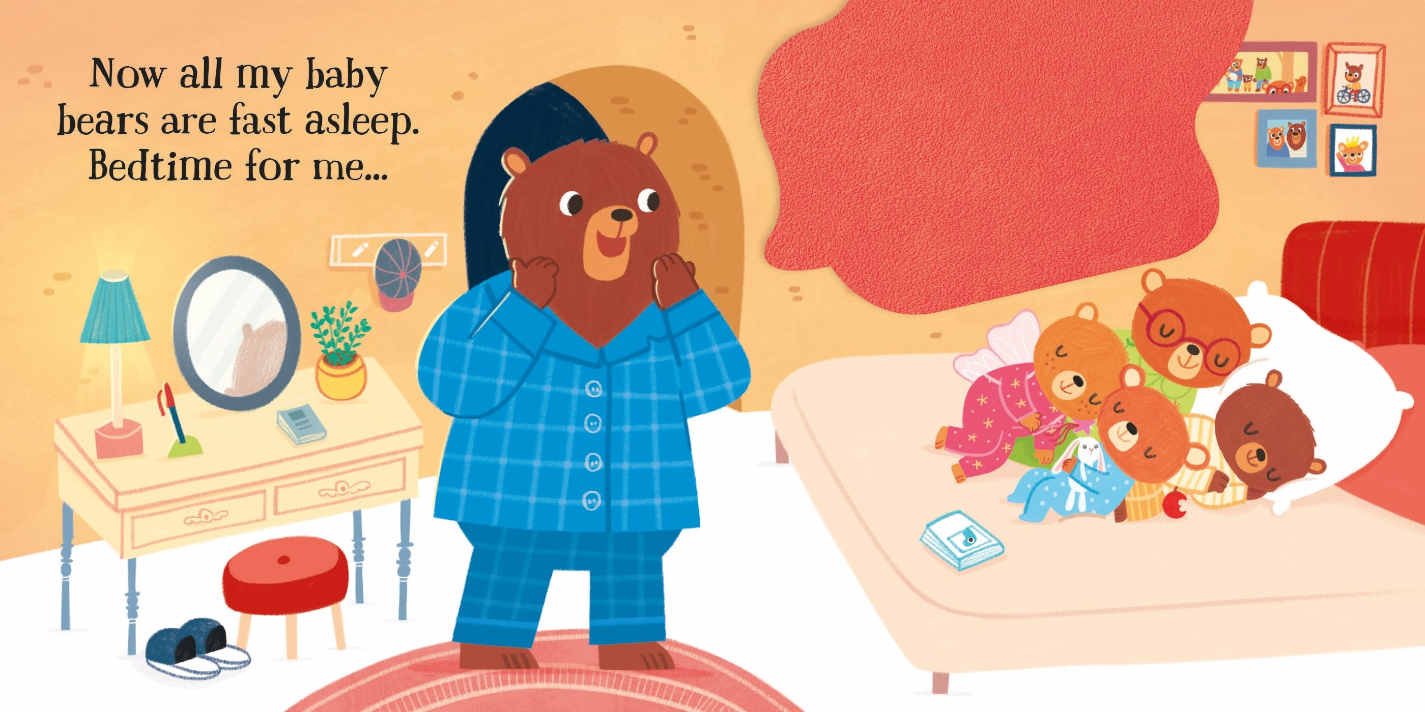 Carte senzoriala Bedtime for Baby Bears, Usborne, +6 luni