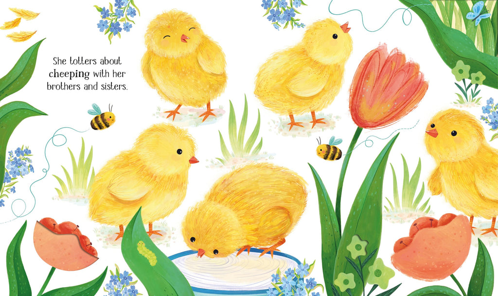 Carte cu decupaje One Little Chick, Life Cycles, Usborne, +2 ani
