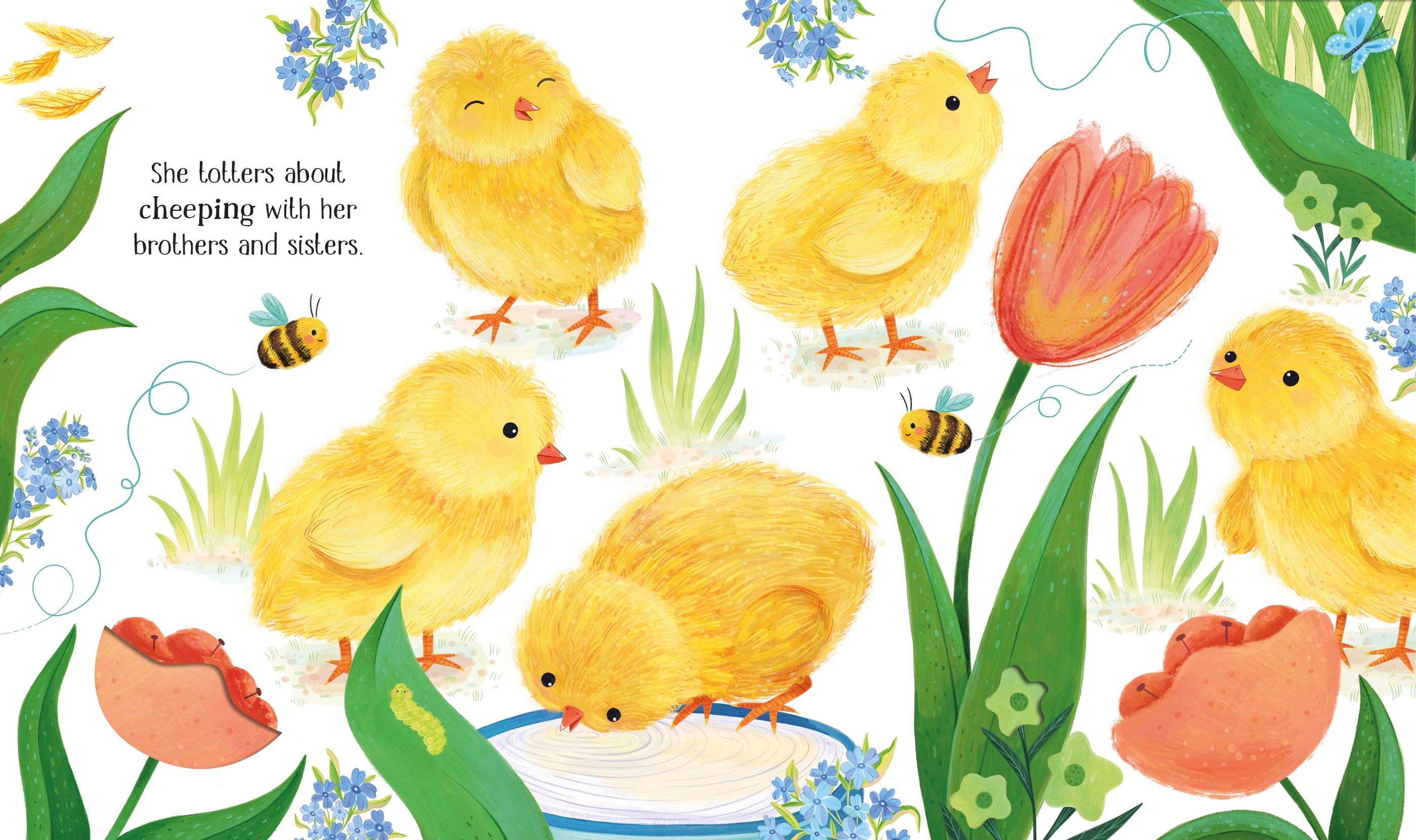 Carte cu decupaje One Little Chick, Life Cycles, Usborne, +2 ani