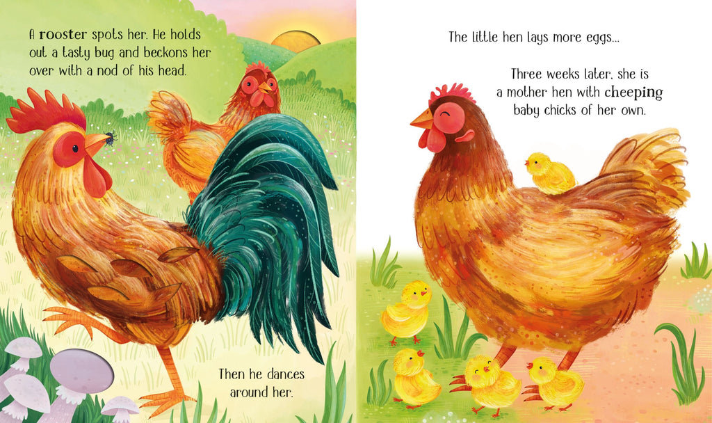 Carte cu decupaje One Little Chick, Life Cycles, Usborne, +2 ani