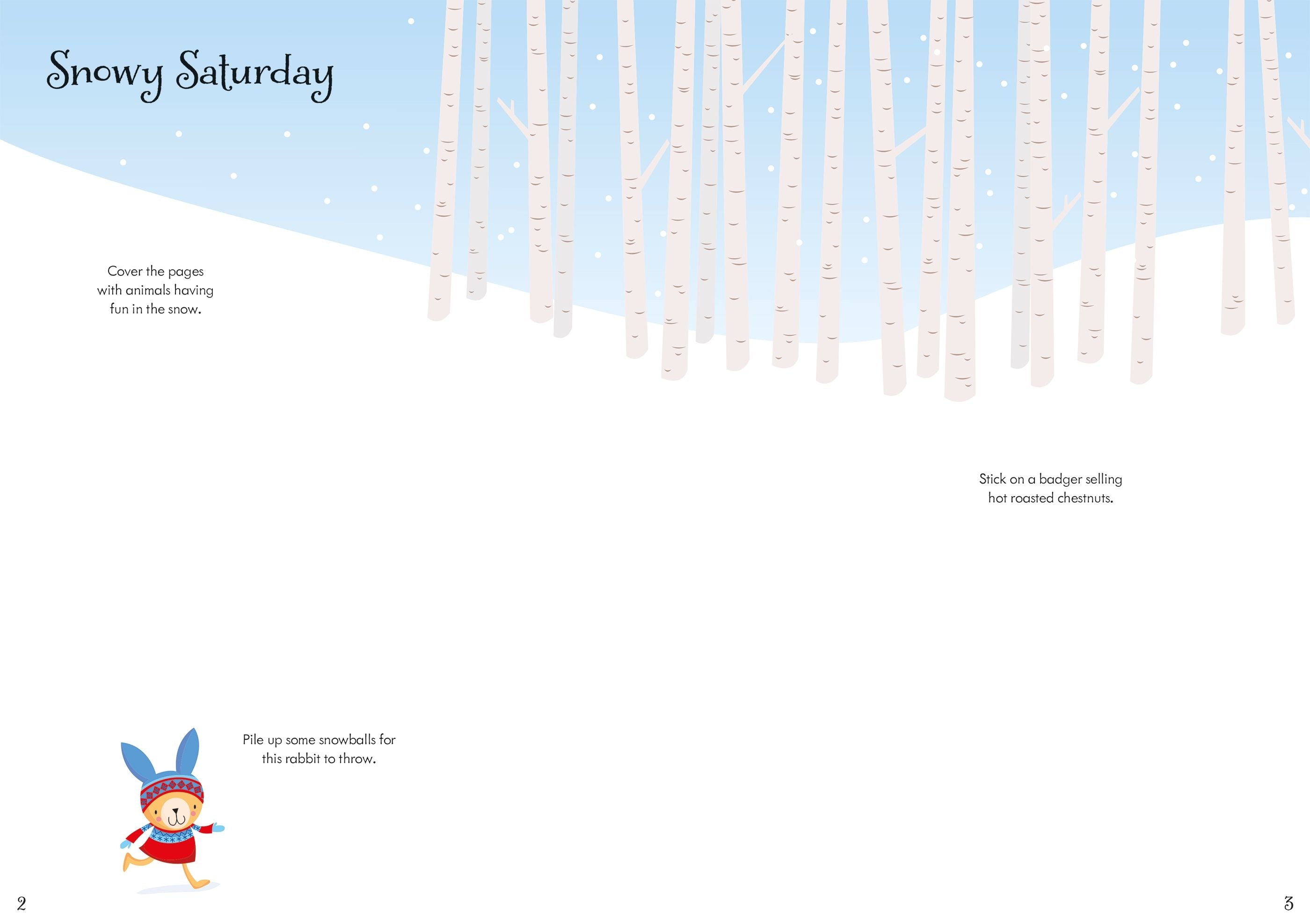 Carte interactiva cu stickere de Craciun, Little First Stickers Christmas, Usborne, +3 ani