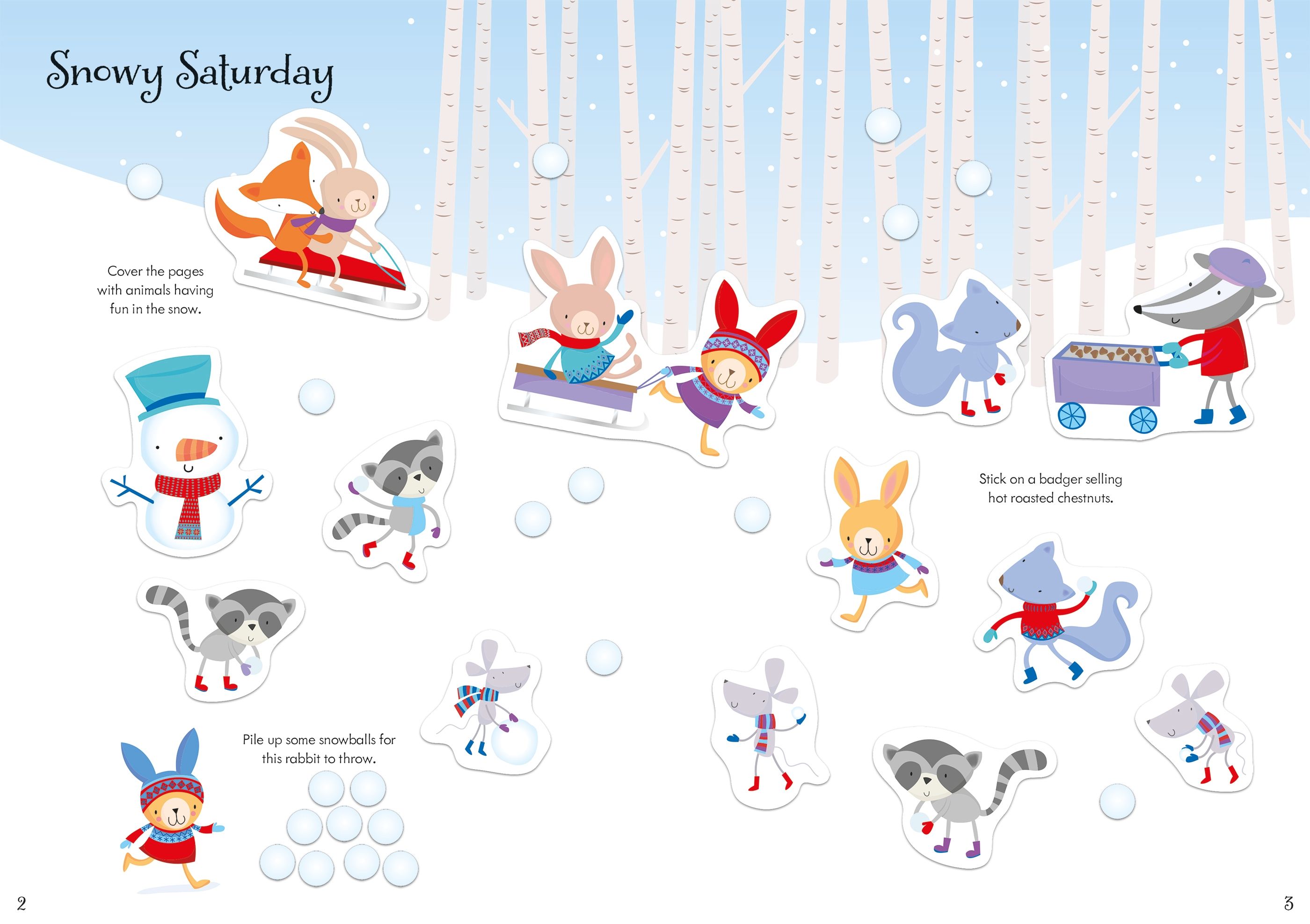 Carte interactiva cu stickere de Craciun, Little First Stickers Christmas, Usborne, +3 ani
